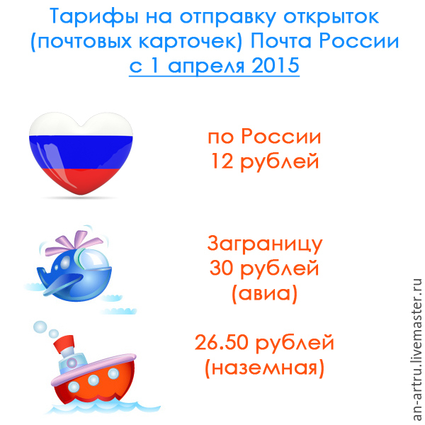 Тарифы на открытки по россии Тарифы на открытки по россии