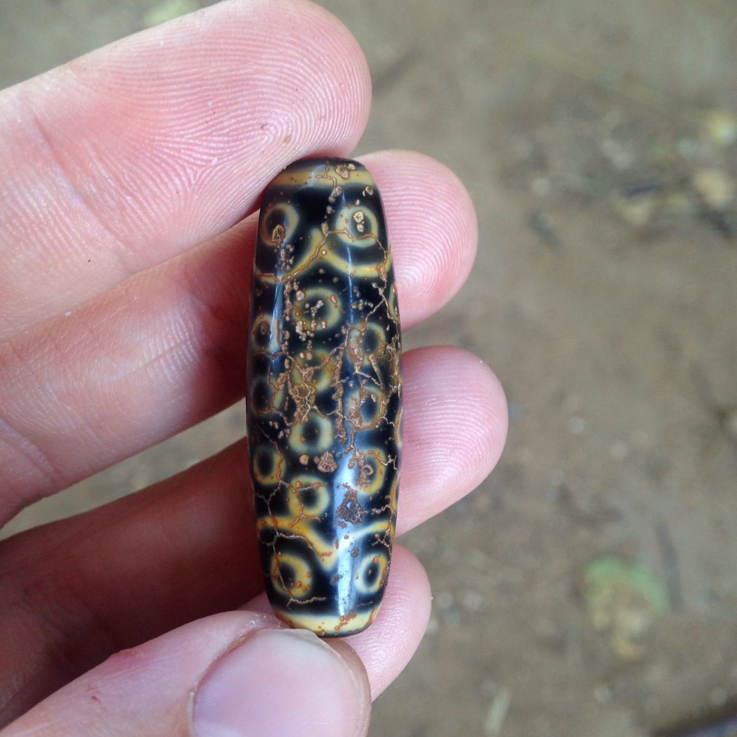 Rare Series Of Tibetan Dzi Beads Zee Small Eyes