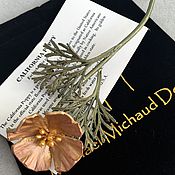 Винтаж ручной работы. Ярмарка Мастеров - ручная работа Брошь Michael Michaud Калифорнийский мак. Handmade.
