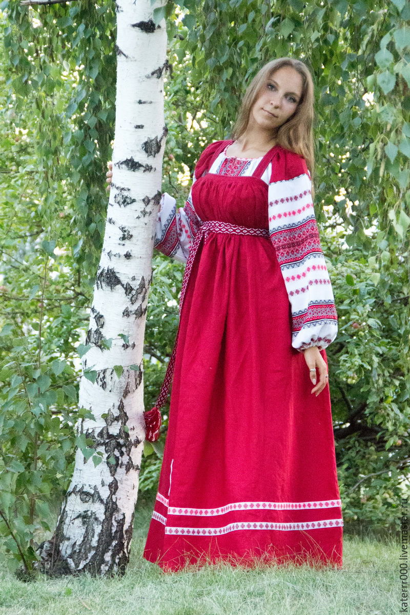 Русское Платье Без Рукавов