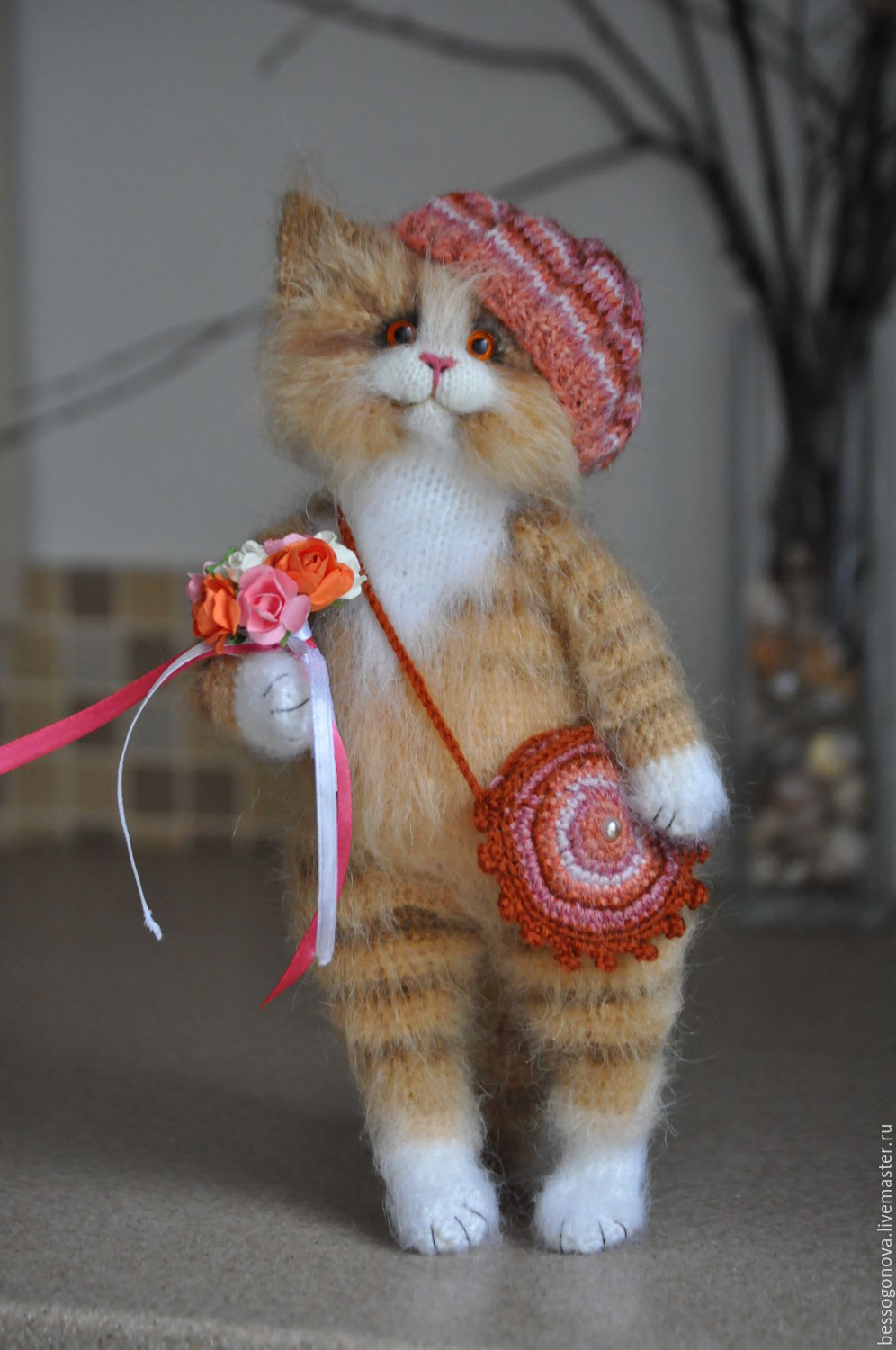 Вязание крючком игрушку кошку