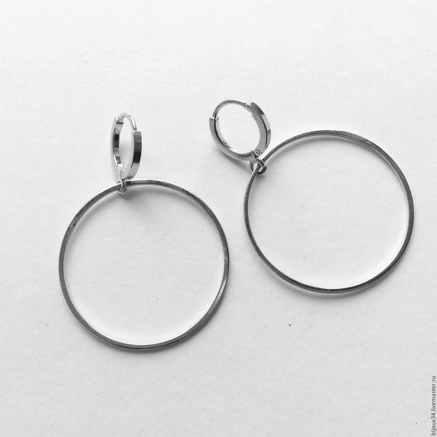 Серьги кольца ручная работа Серьги кольца ручная работа