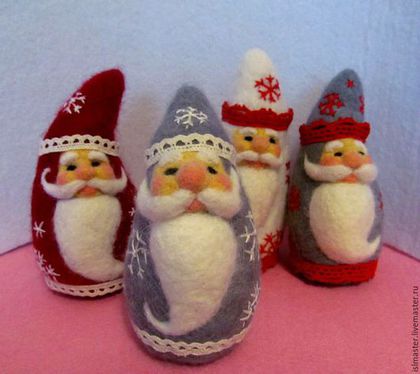Новогодние подарки из шерсти