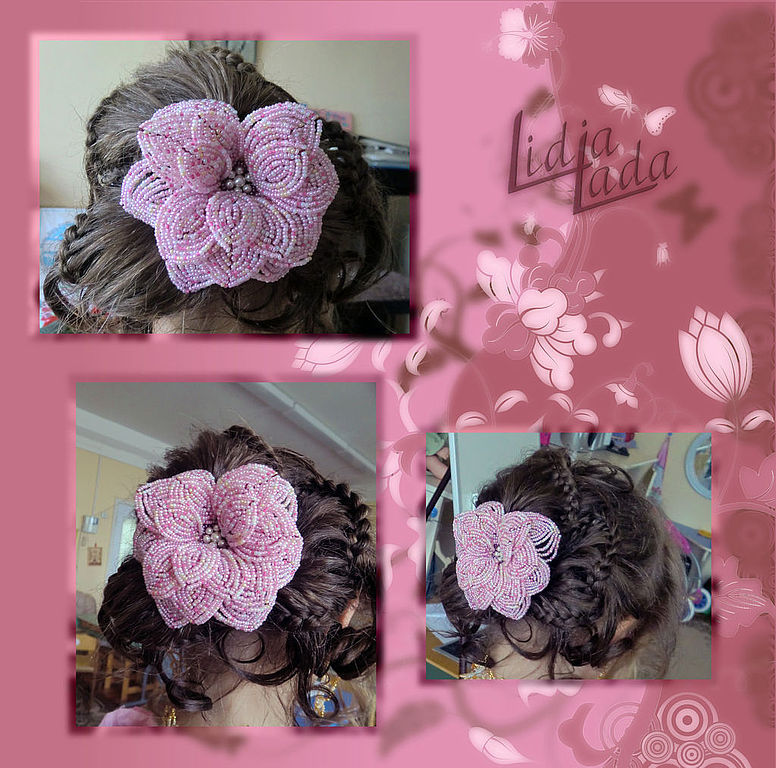    &quot;- &quot; /    &quot;- &quot; / Hair Flower &quot;Creamy-pink fantasy&quot;