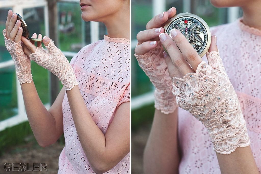 Митенки кружевные