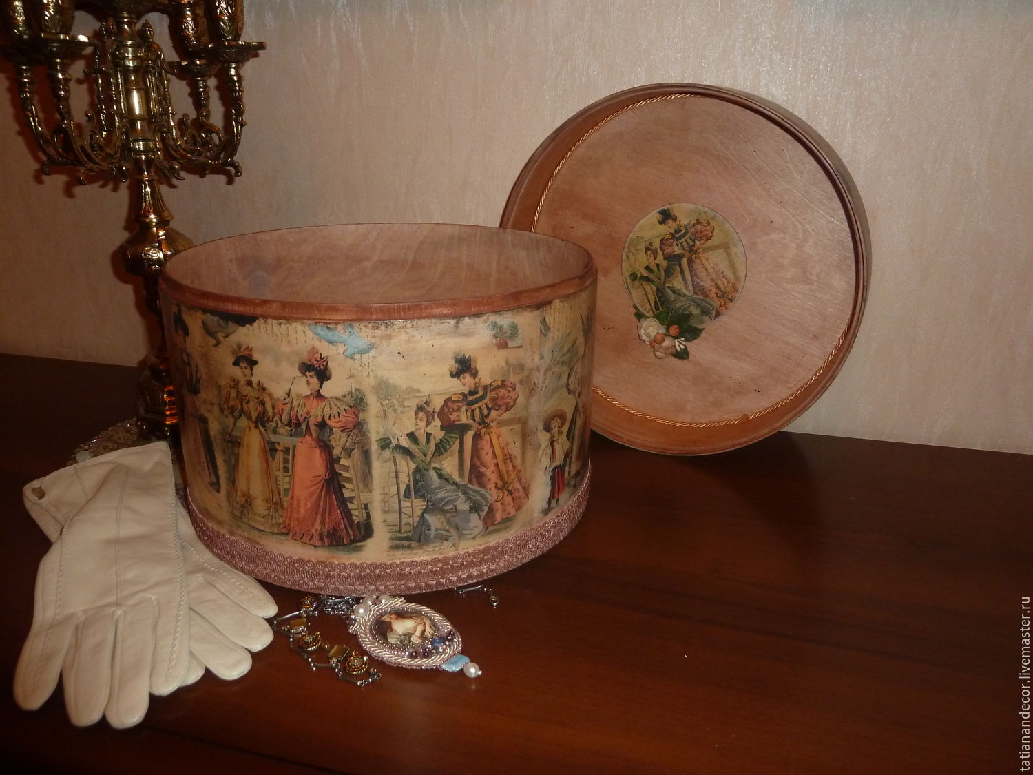 Декупаж шляпных коробок Декупаж шляпных коробок