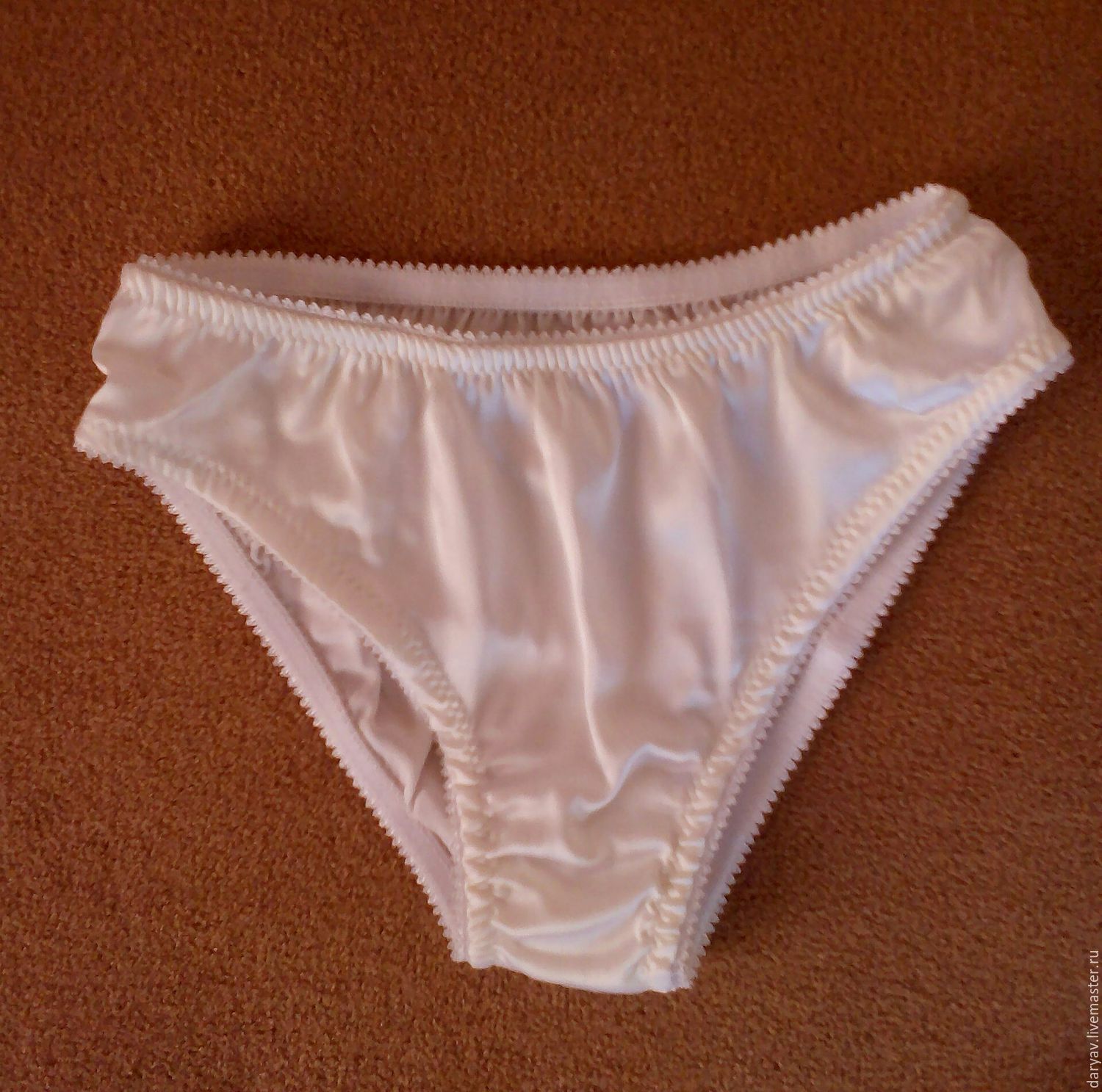 White satin panties