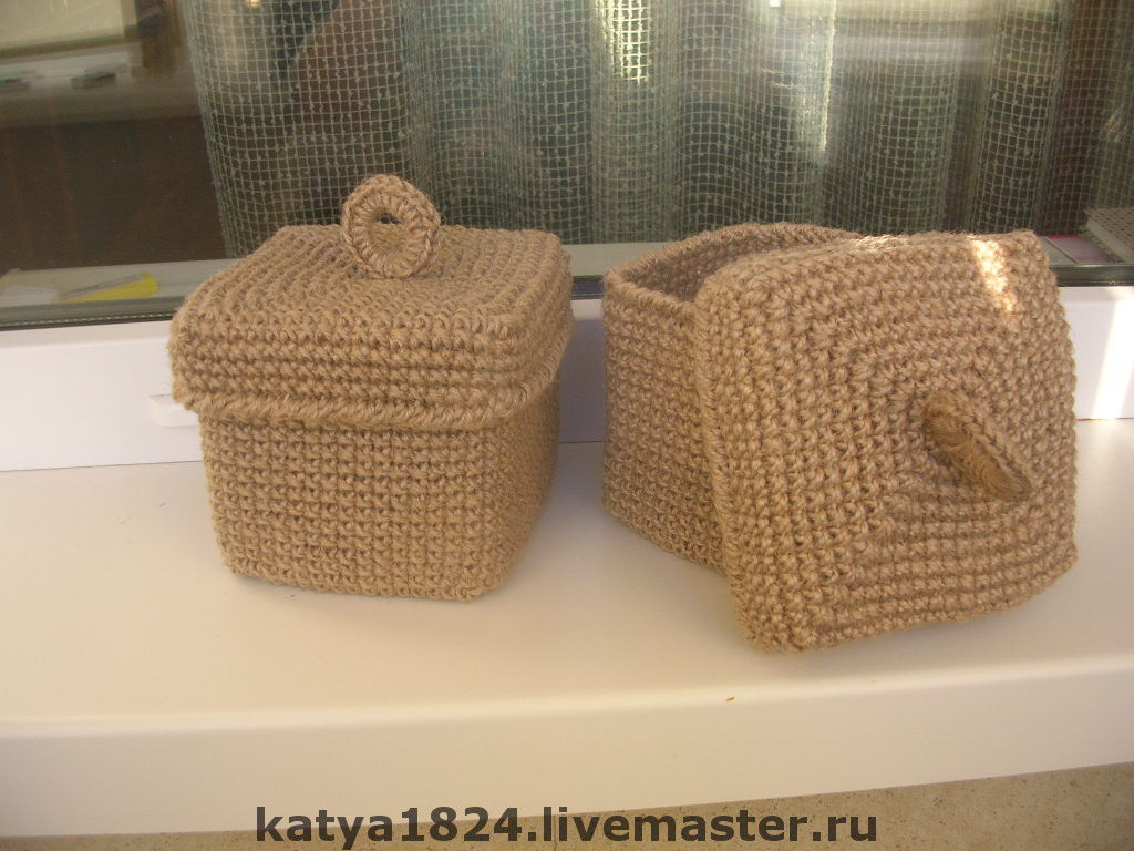 Вязаная корзина крючком из шпагата своими руками Вязаная корзина крючком из шпагата своими руками