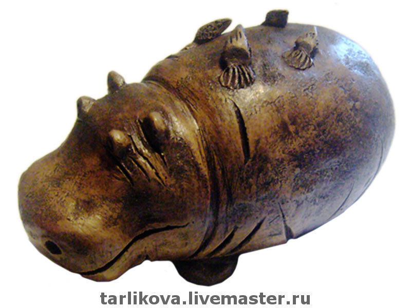 Бегемот из глины своими руками