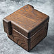 Набор коробочек для хранения "Кубик" из темного дуба, 2 пр. Сахарницы. Foxwoodrus. Ярмарка Мастеров.  Фото №4