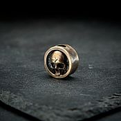 Украшения handmade. Livemaster - original item A bead for a skull without a lower jaw / Double-sided bead. Handmade.