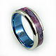Ring made of white gold, blue titanium and sugilite, Rings, Moscow,  Фото №1