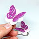 Hairpins from foamiran ' Butterfly on a flower', Hairpins, St. Petersburg,  Фото №1