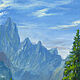 Mountain landscape with oil paints | Landscape with mountains. Pictures. pirogov-maxim. My Livemaster. Фото №4