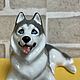 Copy of Husky in the rack: the author's statuette. Figurines. Tvorcheskaya masterskaya Veselyj farfor. Online shopping on My Livemaster.  Фото №2