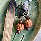 Order Earrings with pomegranate, coffee agate and ceramic beads. florispb. Livemaster. . Earrings Фото №3