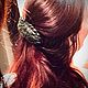 Заказать Заколка для волос «Айвенго» бренда jutomanic из натуральной кожи. бренд  jutomanic. Ярмарка Мастеров. . Заколки Фото №3