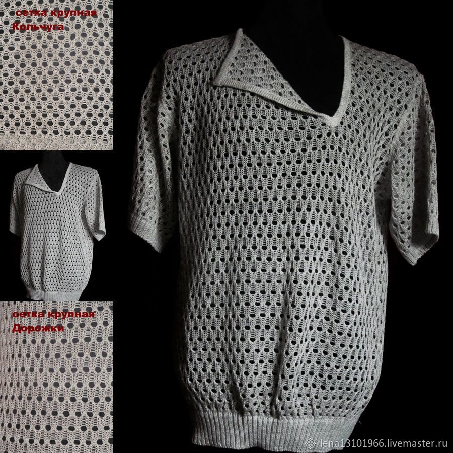 100%Linen T-Shirt 'Space'.Summer version.Grid to choose from, T-shirts and undershirts for men, Kostroma,  Фото №1