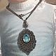 Винтаж: Старинный серебряный кулон с голубым кристаллом. Кулоны винтажные. Antiki777. Ярмарка Мастеров.  Фото №6