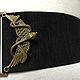 Order 6cm black Velvet Belt, Openwork Bronze Snake, elastic. elastic belt. Livemaster. . Belt Фото №3