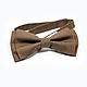 Галстук-бабочка коричневый. Галстуки. Super bow ties. Интернет-магазин Ярмарка Мастеров.  Фото №2