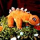  Оранжевый стегозавр, Интерьерная кукла, Москва,  Фото №1