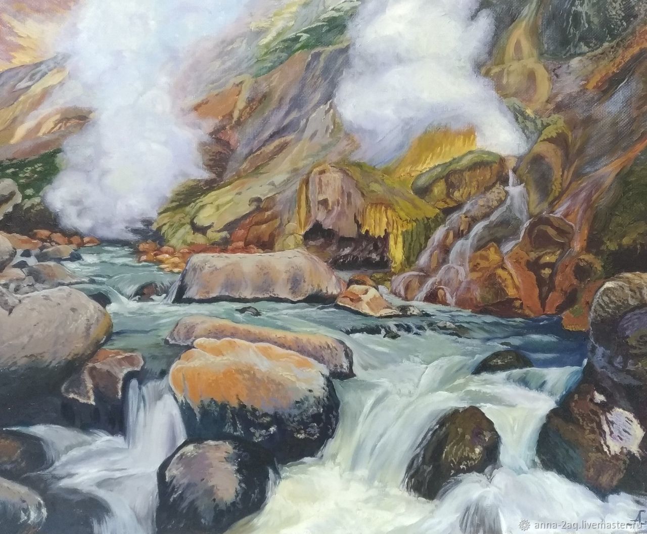 Вулкан Ключевской Камчатки Долины гейзеров картины художников