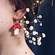 Серьги «Мухоморы». Серьги классические. Needs-of-beads. Интернет-магазин Ярмарка Мастеров.  Фото №2