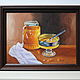 Oil Painting Still Life with Honey and Almonds. Pictures. Painting by Margarita Drevs. My Livemaster. Фото №5