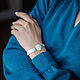 Snow-white bracelet with faceted agate, Braided bracelet, Cheremshanka,  Фото №1