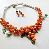 Украшения handmade. Livemaster - original item Necklace: Rowan autumn. Handmade.