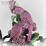 Свадебный салон handmade. Livemaster - original item Symbol of eternal love wedding gift parrots ruby zoisite. Handmade.