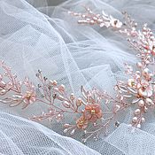 Свадебный салон handmade. Livemaster - original item Wreath twig in the bride`s hairstyle. Handmade.