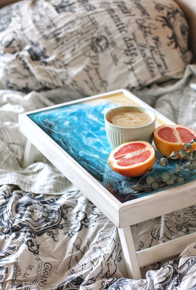 Столик-поднос на складных ножках для завтрака в постель и сервировки в ...