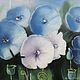 Pintura al óleo de flores de color azul 'Azul macs'. Pictures. Comfort-art (Comfort-art). Интернет-магазин Ярмарка Мастеров.  Фото №2