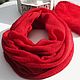Order Snood knitted women's red kid mohair in two turns. Scarfland. Livemaster. . Snudy1 Фото №3