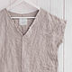 Льняная блузка с V-образным вырезом. Блузки. LINEN & SILVER ( ЛЕН и СЕРЕБРО ). Интернет-магазин Ярмарка Мастеров.  Фото №2