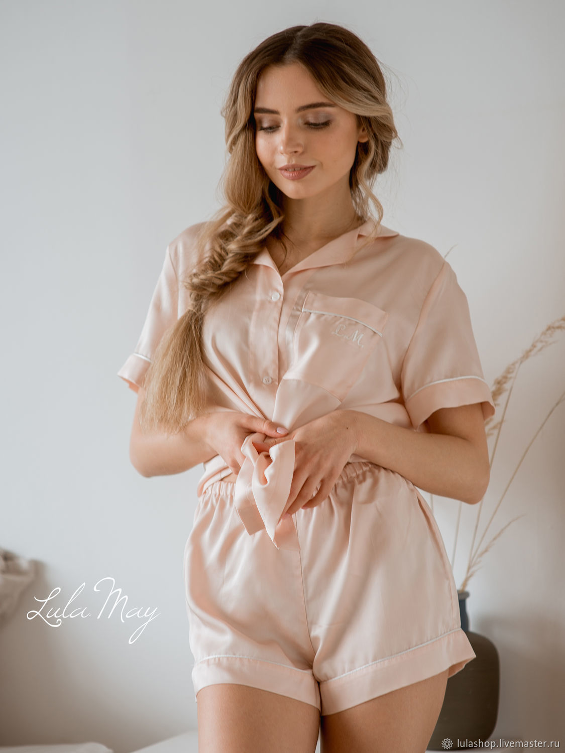 satin pj shorts