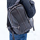 Кожаный рюкзак мужской, коричневый. Рюкзаки. Кожаные сумки DinArtAll. Ярмарка Мастеров.  Фото №6