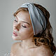 Order Silk headband for hair pearl gray color. Delicate Clothing Store (Daria). Livemaster. . Bandage Фото №3
