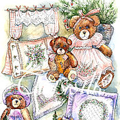 Картины и панно handmade. Livemaster - original item Watercolor Bear Christmas. Handmade.