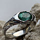 Handmade Emerald ring. 925 sterling silver. Rings. Bauroom - vedic jewelry & gemstones (bauroom). My Livemaster. Фото №4