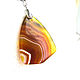 Brown noble wavy agate of triangular shape, Pendants, Moscow,  Фото №1