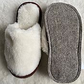 Обувь ручной работы handmade. Livemaster - original item Homemade fur slippers made of IKEA sheep wool. Handmade.