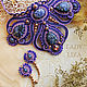 Purple soutache earrings Starry sky. Earrings. LADY-LIZA jewelry shop. My Livemaster. Фото №4