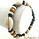 Order Bracelets with three shells Kauri landscape. AfricaForever. Livemaster. . Bead bracelet Фото №3