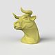 3D модель STL файл для 3д принтера и ЧПУ Бык бюст. Шаблоны для резки. 3dprint-models. Ярмарка Мастеров.  Фото №5