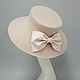 A hat for racing 'Stranger'. Color cream, Hats1, Moscow,  Фото №1