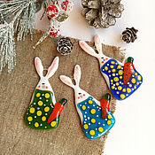 Сувениры и подарки handmade. Livemaster - original item New Year souvenirs: symbol 2023, Christmas tree Hare, rabbit 2023. Handmade.