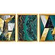 Триптих изумрудно-золотой, Картины, Санкт-Петербург,  Фото №1